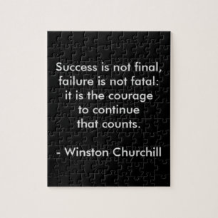 Winston Churchill Zitat; Erfolg Puzzle