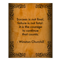 Winston Churchill Zitat; Erfolg Scroll & Stucco