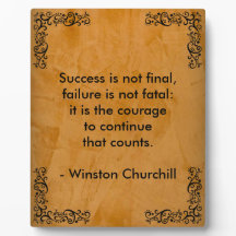 Winston Churchill Zitat; Erfolg Scrollen & Stuck