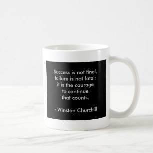 Winston Churchill Zitat; Erfolg Tasse