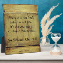 Winston Churchill Zitat; Erfolg Vintage gealtertes