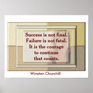 Winston Churchill - Zitat-Poster Poster