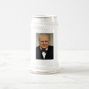 Winston Churchill Zitate über Weisheit und Scheite Bierglas