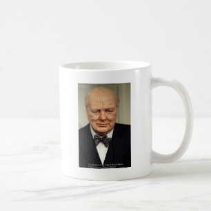 Winston Churchill Zitate über Weisheit und Scheite Tasse