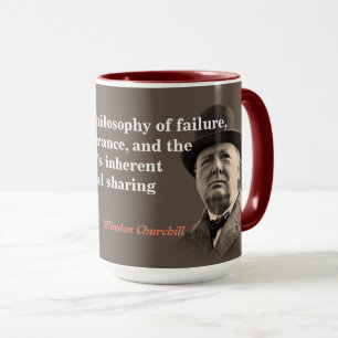 Winston Churchill zitiert zum Sozialismus Tasse