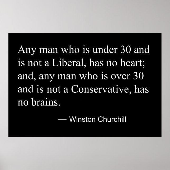 WINSTON CHURCHILL zu LIBERALEN UND KONSERVATIVEN Poster (Vorne)