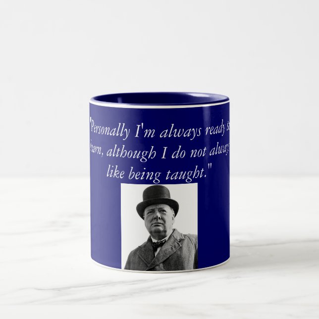 Winston Churchill Zweifarbige Tasse (Mittel)