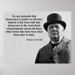 Winston Churchill Zitate Kunst Poster Zazzleat