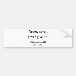 Winston- Churchillzitat 1a Autoaufkleber