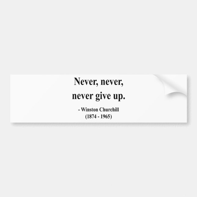 Winston- Churchillzitat 1a Autoaufkleber (Vorne)