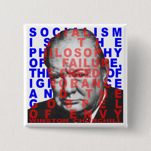 Winston- Churchillzitat-Knopf Button