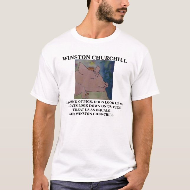 WINSTON- CHURCHILLzitat - SHIRT (Vorderseite)