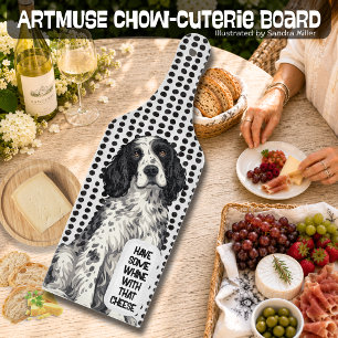 WINSTON English Setter Charcuterie-Brett Schneidebrett