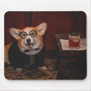 Winston Furchill Corgi Mausklick Mousepad