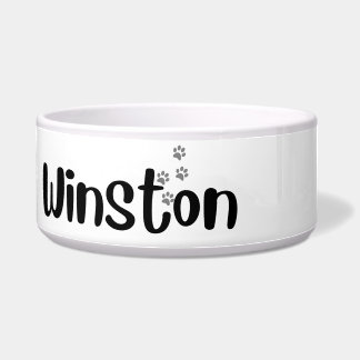 Winston - Hunde und Katzen personalisierte Schale Napf
