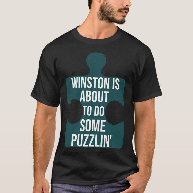 Winston ist im Begriff, Puzzlins neue Girl-Klasse  T-Shirt (Vorderseite)
