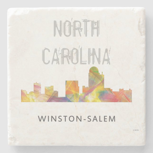WINSTON - NTH CAROLINA SKYLINE SALEMS, - STEINUNTERSETZER (Vorderseite)