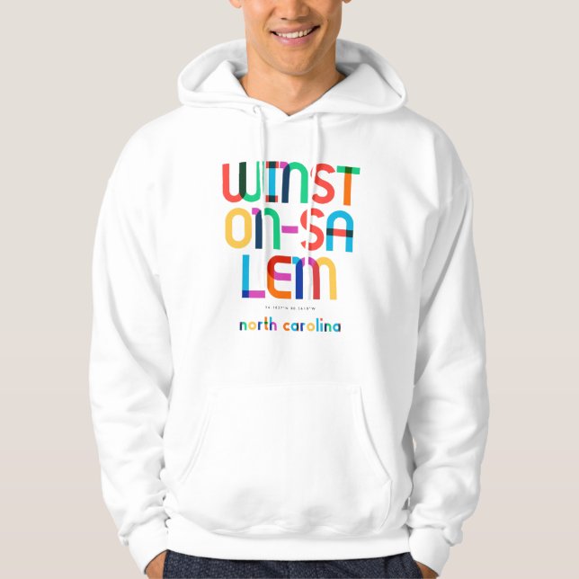 Winston-Salem North Carolina Mitte Jahrhundert, Po Hoodie (Vorderseite)