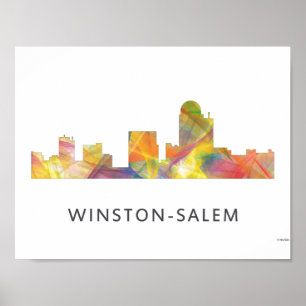 WINSTON - SALEM, NTH CAROLINA SKYLINE - POSTER