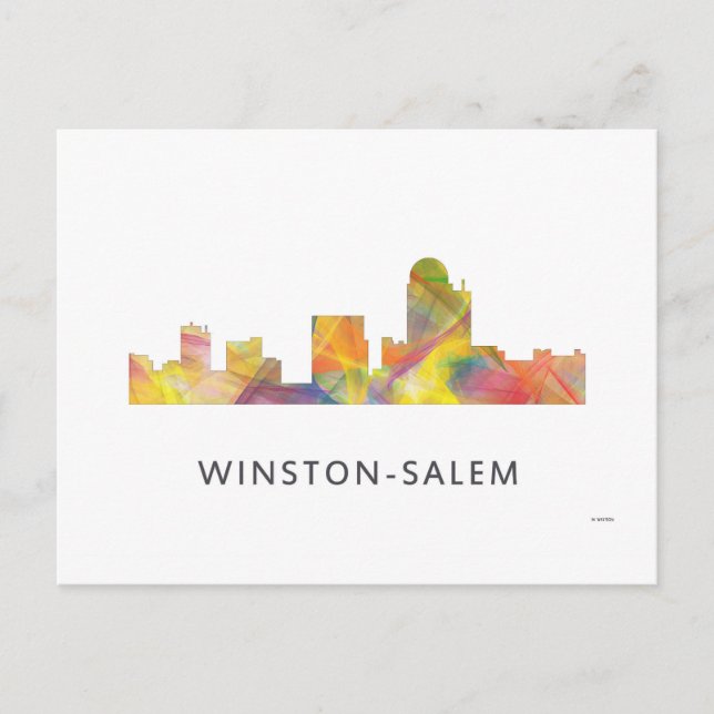 WINSTON - SALEM, NTH CAROLINA SKYLINE - POSTKARTE (Vorderseite)