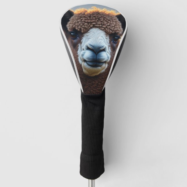 Winston The Brown Alpaca, Golf Headcover (Vorderseite)