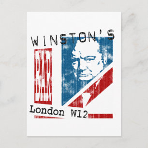 Winston's Bar, London (abgenutzter Look) Postkarte