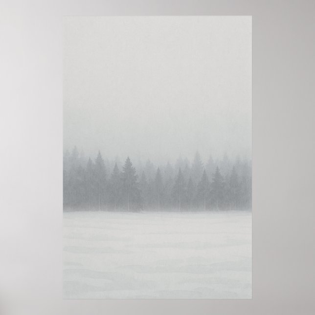 Winter 10, Januar Nebel, saisonale Print Poster (Vorne)