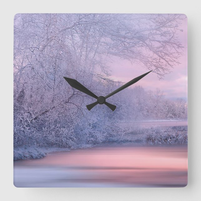 Winter 2019/01 quadratische wanduhr (Vorderseite)