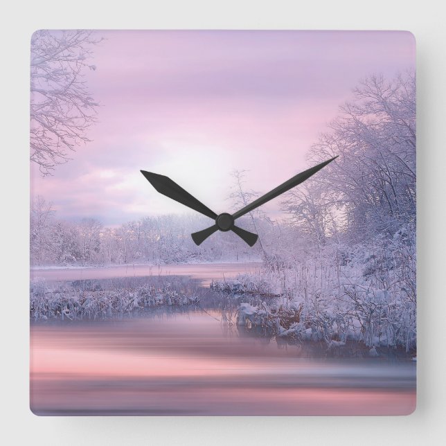 Winter 2019/02 quadratische wanduhr (Vorderseite)