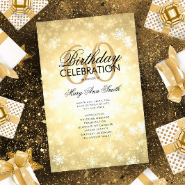 Winter 60. Geburtstag Programm Gold Wonderland Men Flyer