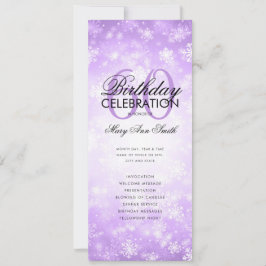 Winter 60 Geburtstag Programm Lila Wonderland Menü