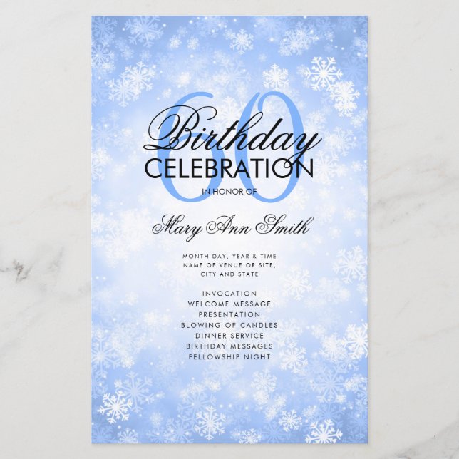 Winter 60. Geburtstag Programm Navy Wonderland Men (Vorderseite)