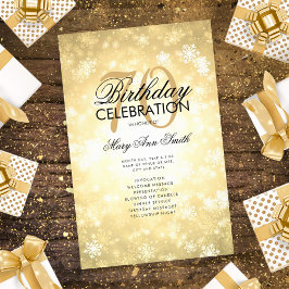 Winter 70. Geburtstag Programm Gold Wonderland Men Flyer