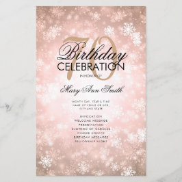 Winter 70. Geburtstag Rose Gold Wonderland