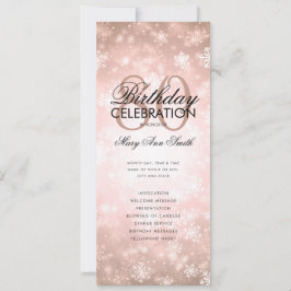 Winter 80 Geburtstag Programm Rose Gold Wunderland