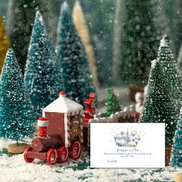 Winter A Village Diaper Raffle Baby Shower Begleitkarte