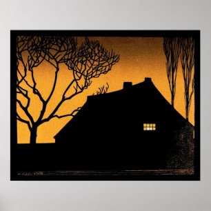 Winter Abend (1919) von Julie de Graag Poster