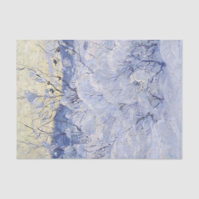 Winter Abend von Gustav Wentzel Seidenpapier (Vorderseite)