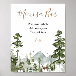 Winter-Abenteuer erwartet Brause Dusche Mimosa-Bar Poster