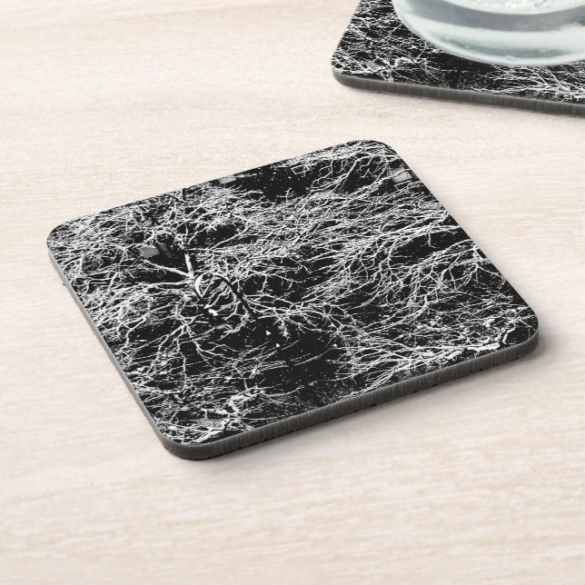 'Winter Abstract' Kork-Set Untersetzer (Linke Seite)