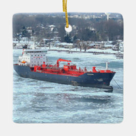 Winter Algoterra Great Sees Ship Freighter Keramikornament