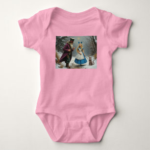 Winter Alice Baby-Body in Rosa Baby Strampler