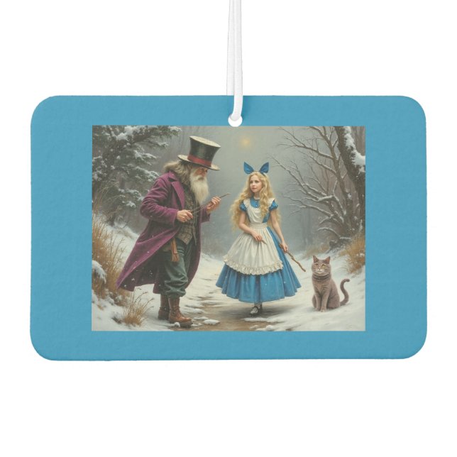Winter Alice blauer Autoluftkühler Autolufterfrischer (Vorderseite)