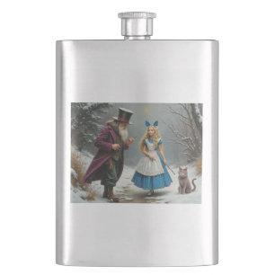 Winter Alice Edelstahlflasche Flachmann