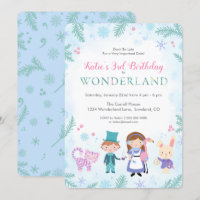 Winter Alice im Wunderland Girls Geburtstag