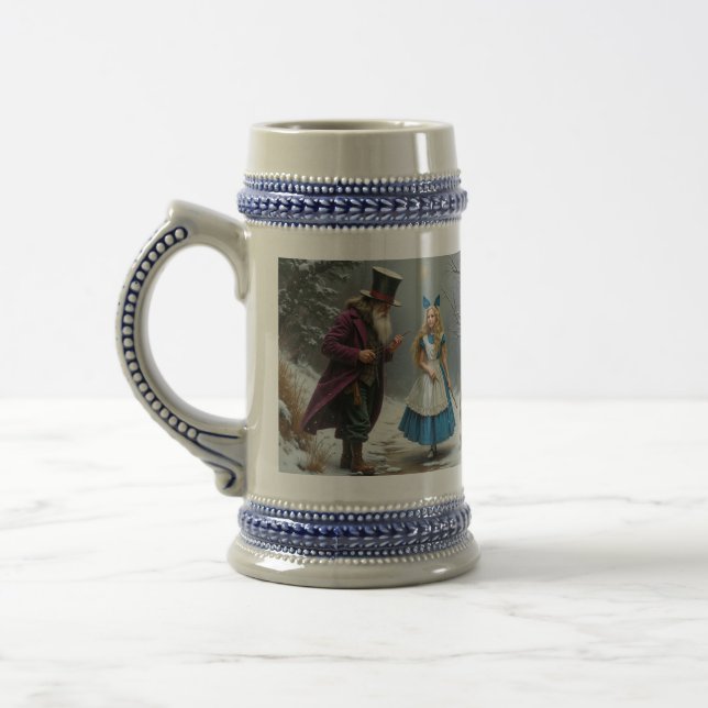Winter Alice rechts blauer Stein Bierglas (Links)