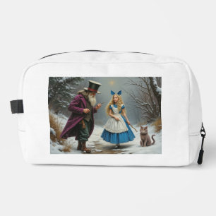 Winter Alice weiße dopp Kit-Kosmetiktasche Waschbeutel
