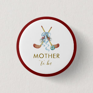 Winter All-Star-Hockey-Mama-Baby-Party Button