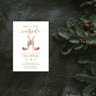 Winter All Stars Eishockey Mädchen Baby Shower Einladung