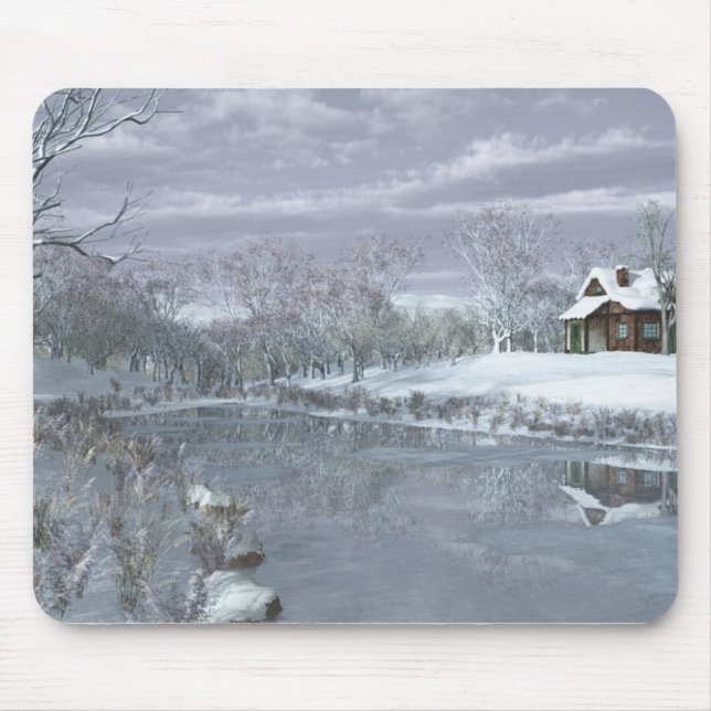 Winter am Mousepad-See Mousepad (Vorne)